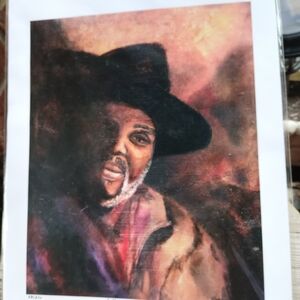 Vibrant Expressionist Fading Memory Portrait Painting